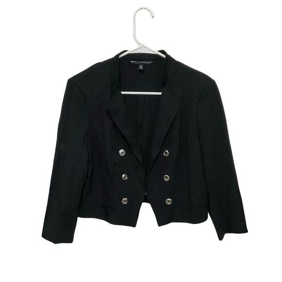 White House Black Market Jackets & Blazers - WHBM Double Breasted Stretch Black Cropped Jacket Blazer Women's 10 Medium